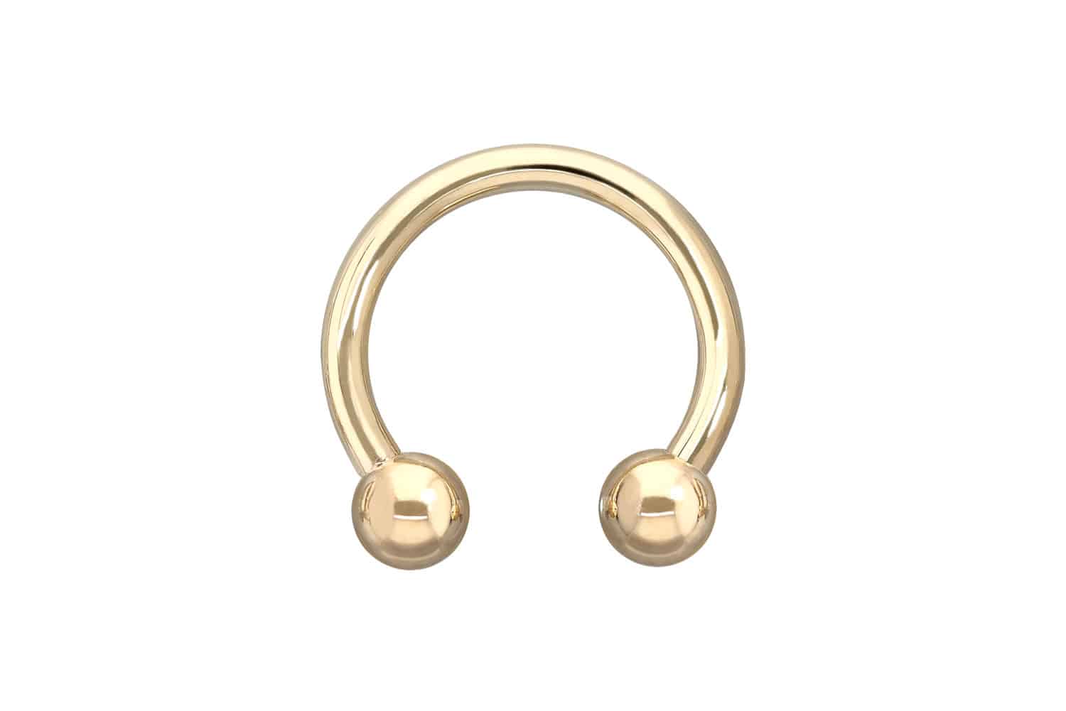 14/18 Karat Gold Hufeisenring Piercing